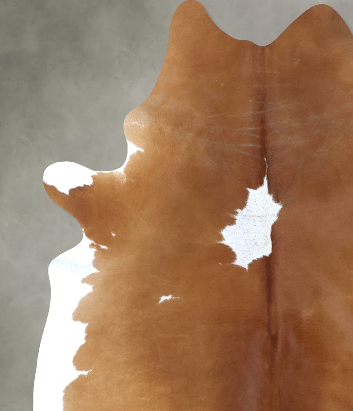 Brown and White X-Large Brazilian Cowhide Rug 7'11"H x 6'4"W #B20063 by Hudson Hides