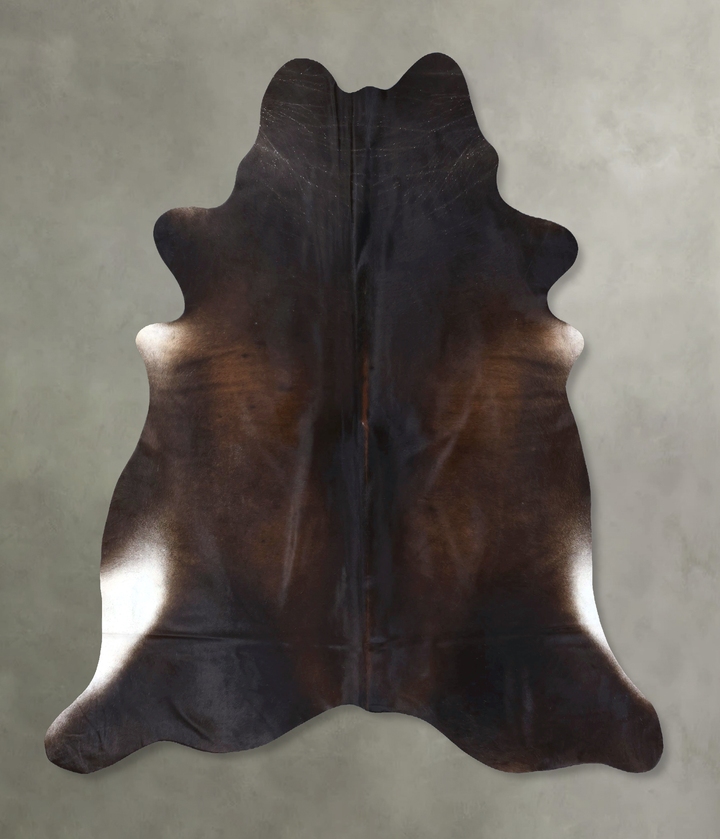 Chocolate XX-Large Brazilian Cowhide Rug 7'8"H x 6'11"W #B20069 by Hudson Hides