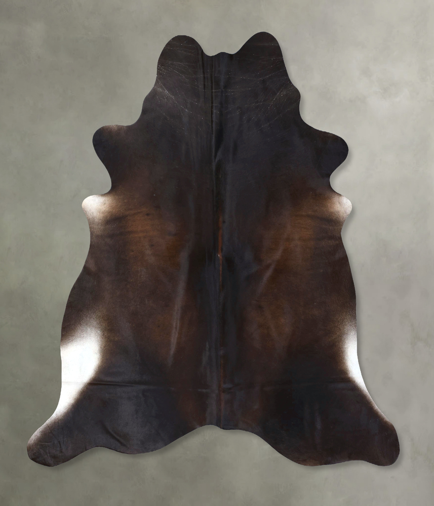 Chocolate XX-Large Brazilian Cowhide Rug 7'8"H x 6'11"W #B20069 by Hudson Hides