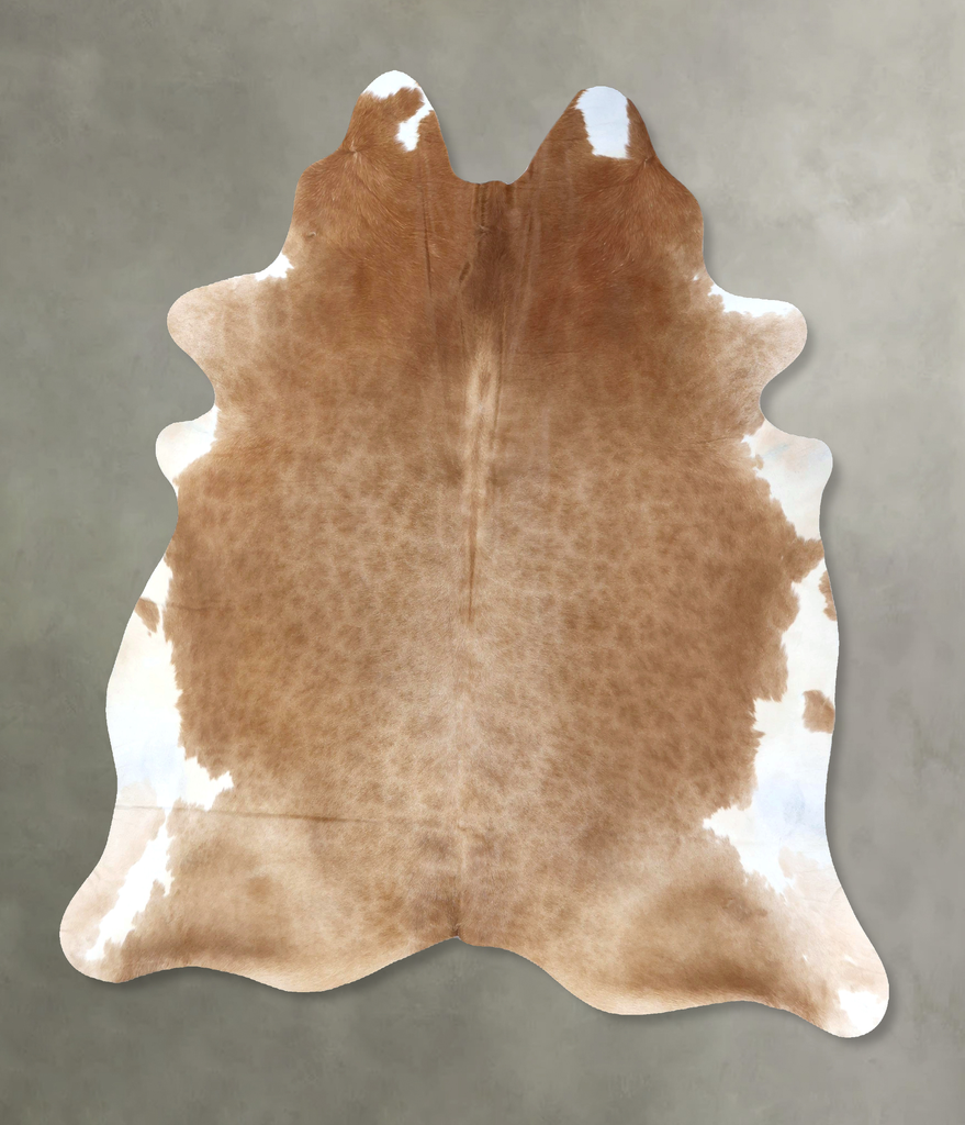 Beige XX-Large Brazilian Cowhide Rug 7'7"H x 6'10"W #B20070 by Hudson Hides