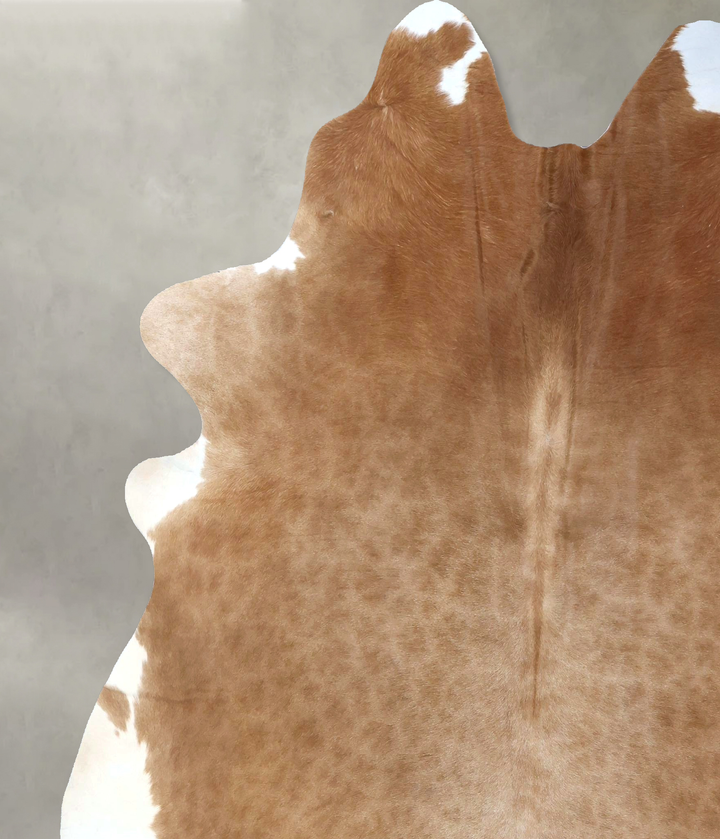 Beige XX-Large Brazilian Cowhide Rug 7'7"H x 6'10"W #B20070 by Hudson Hides