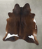 Chocolate and White XX-Large Brazilian Cowhide Rug 7'8