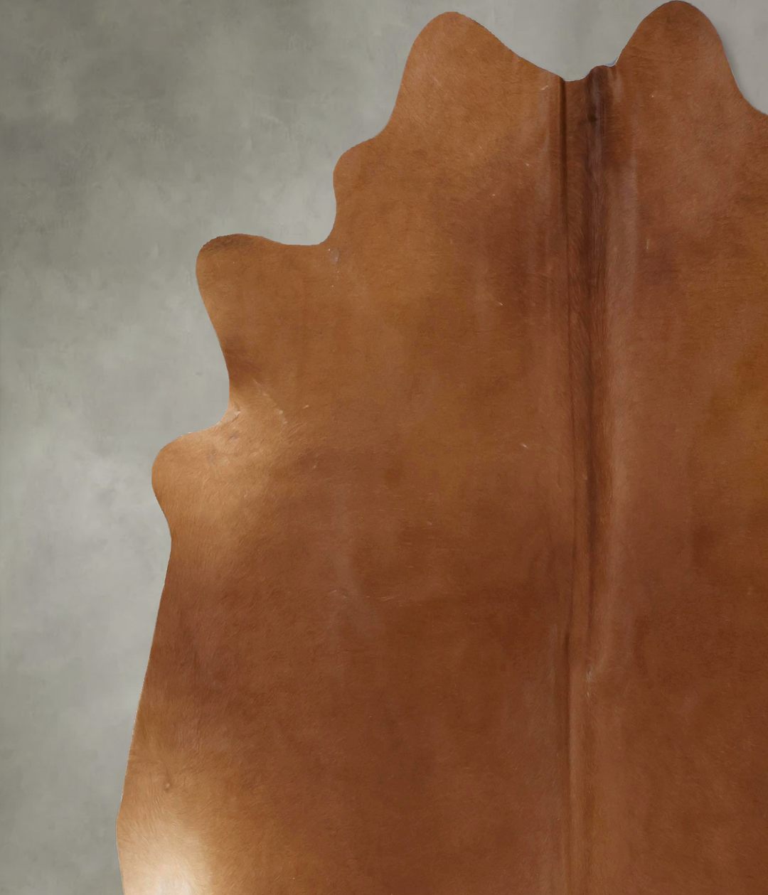 Solid Brown XX-Large Brazilian Cowhide Rug 7'2"H x 7'0"W #B20074 by Hu