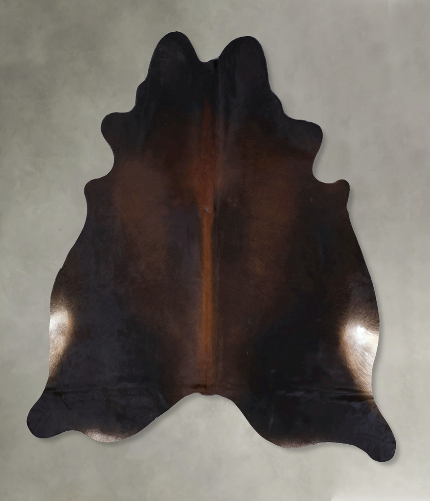 Chocolate XX-Large Brazilian Cowhide Rug 7'4"H x 7'2"W #B20075 by Hudson Hides