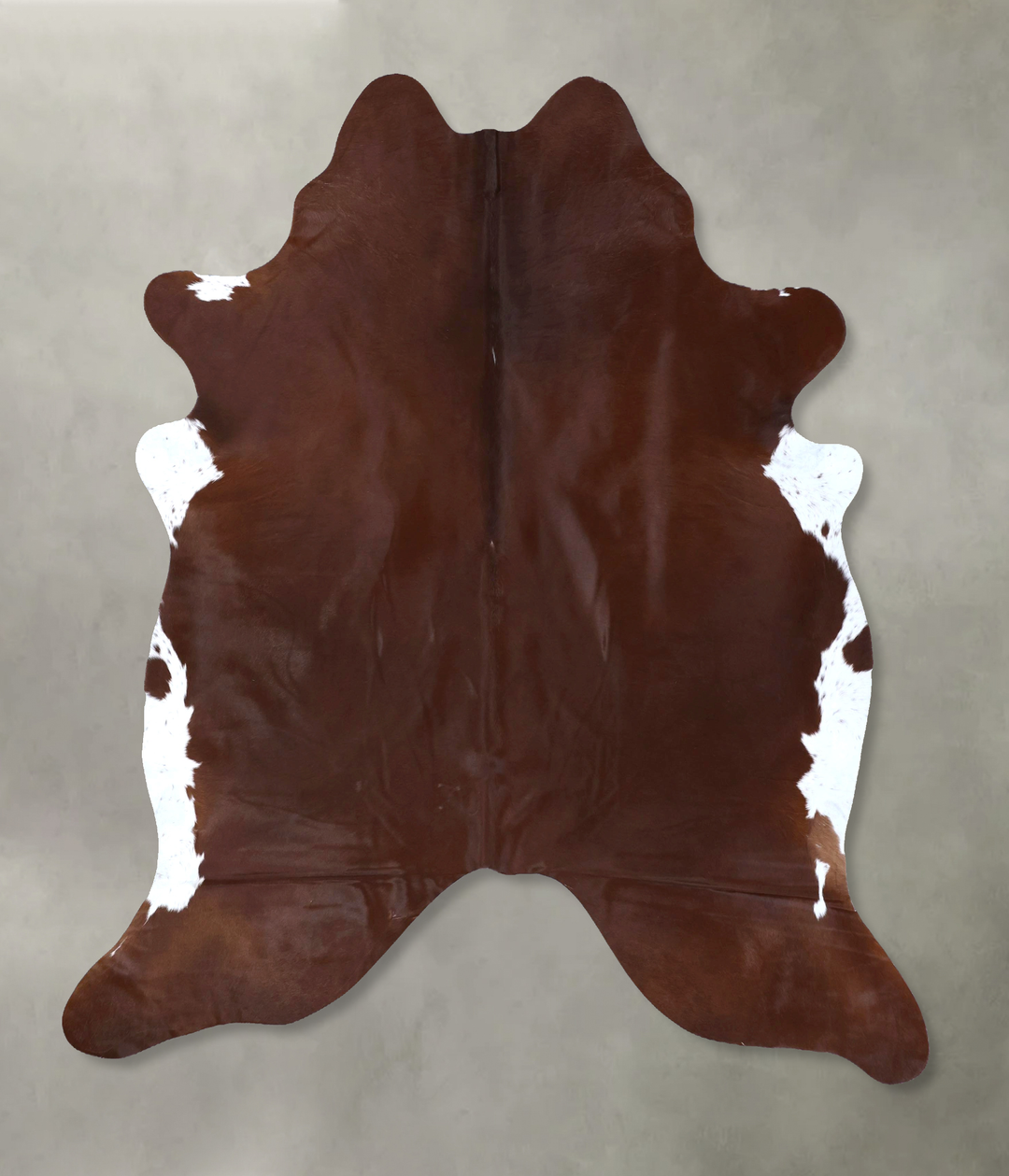 Solid Brown X-Large Brazilian Cowhide Rug 7'6"H x 6'7"W #B20088 by Hud