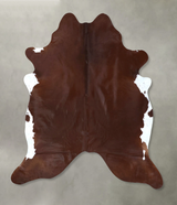 Solid Brown X-Large Brazilian Cowhide Rug 7'6"H x 6'7"W #B20088 by Hudson Hides