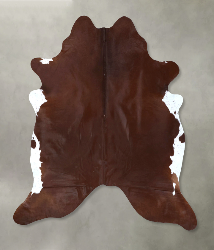Solid Brown X-Large Brazilian Cowhide Rug 7'6"H x 6'7"W #B20088 by Hudson Hides