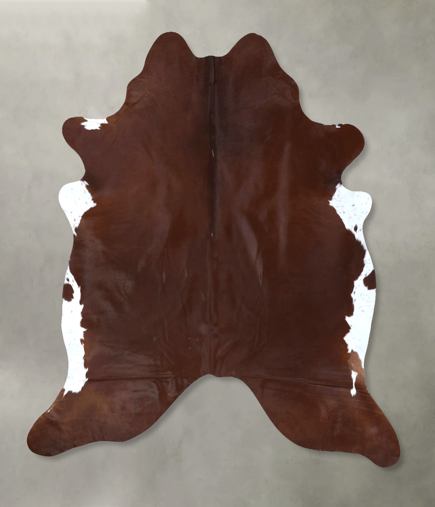 Solid Brown X-Large Brazilian Cowhide Rug 7'6"H x 6'7"W #B20088 by Hudson Hides
