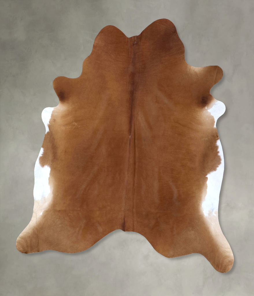 Solid Brown XX-Large Brazilian Cowhide Rug 7'8"H x 7'5"W #B20090 by Hudson Hides