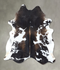 Chocolate and White X-Large Brazilian Cowhide Rug 7'8