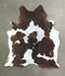 Chocolate and White X-Large Brazilian Cowhide Rug 8'0