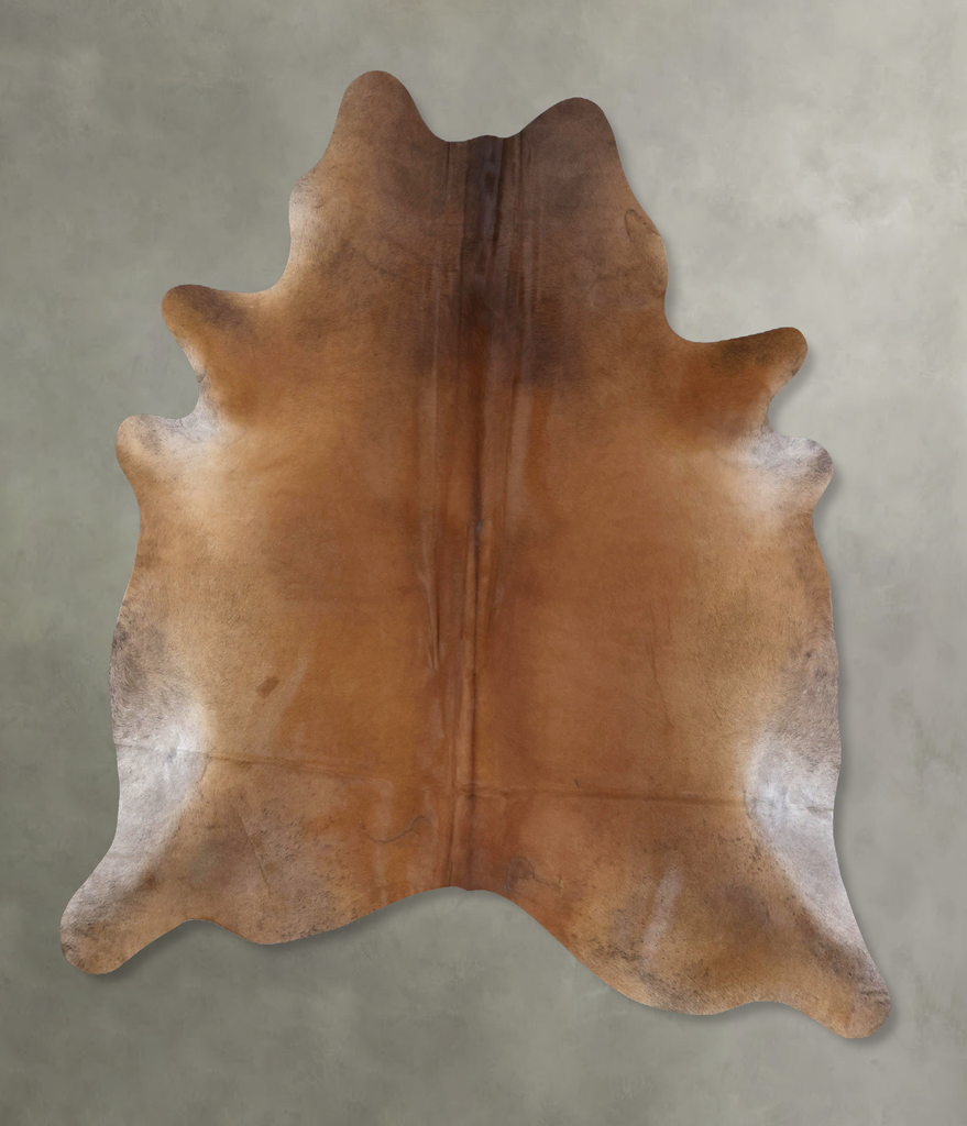 Solid Brown XX-Large Brazilian Cowhide Rug 8'2"H x 7'2"W #B20096 by Hudson Hides