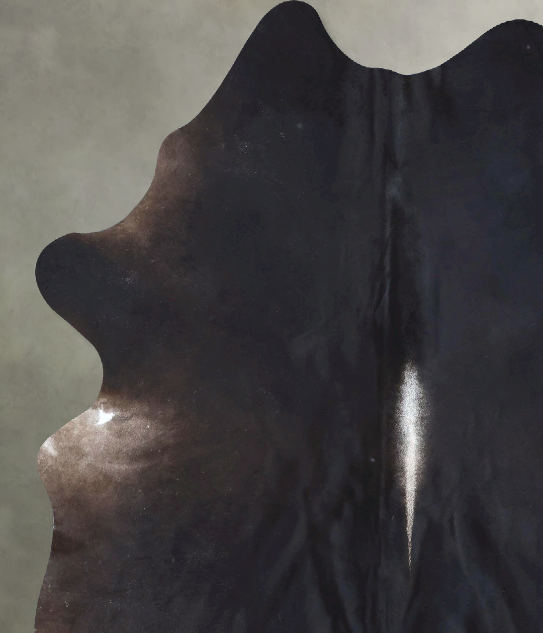 Solid Black X-Large Brazilian Cowhide Rug 7'6"H x 5'10"W #B20099 by Hu