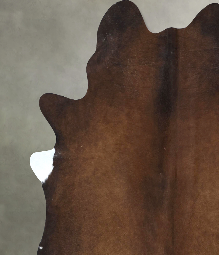 Chocolate XX-Large Brazilian Cowhide Rug 7'9"H x 7'0"W #B20103 by Hudson Hides