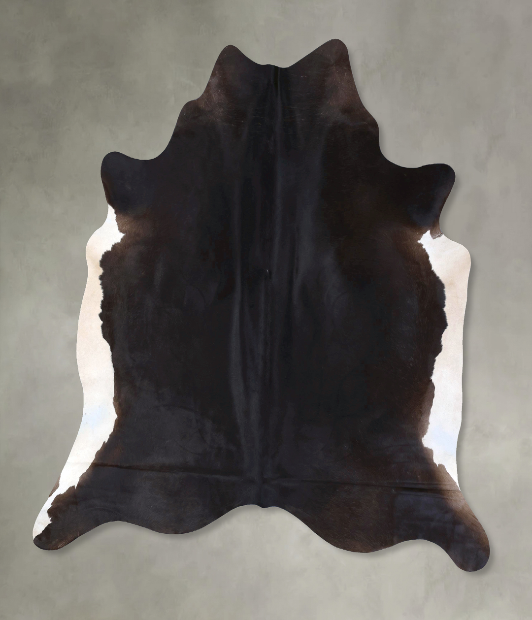 Solid Black X-Large Brazilian Cowhide Rug 7'4"H x 6'8"W #B20105 by Hud