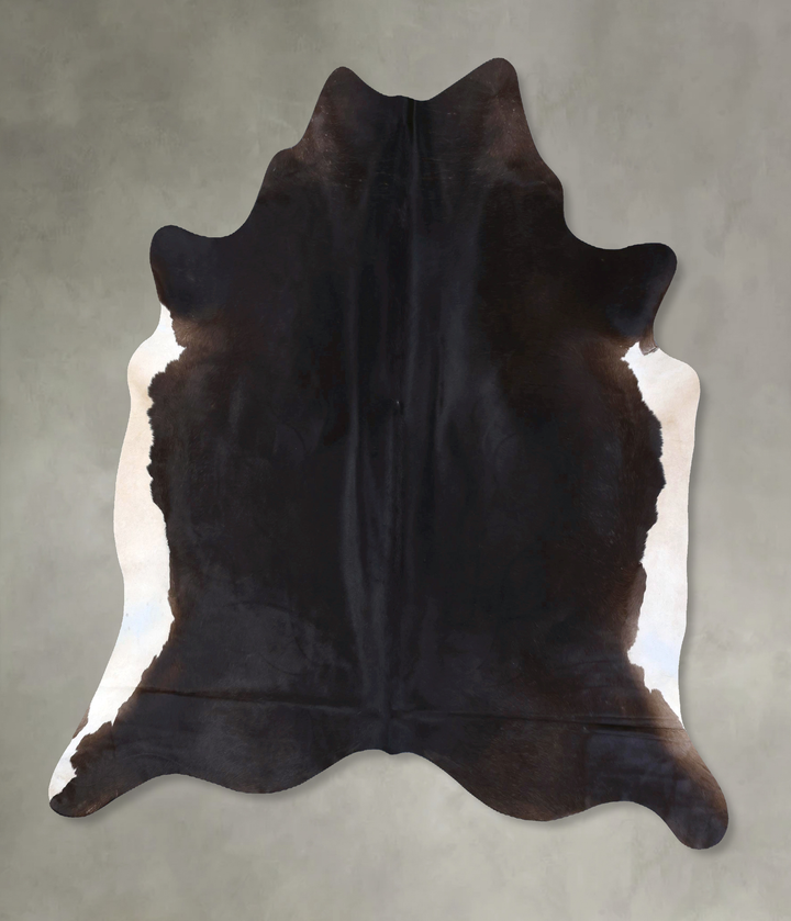 Solid Black X-Large Brazilian Cowhide Rug 7'4"H x 6'8"W #B20105 by Hudson Hides
