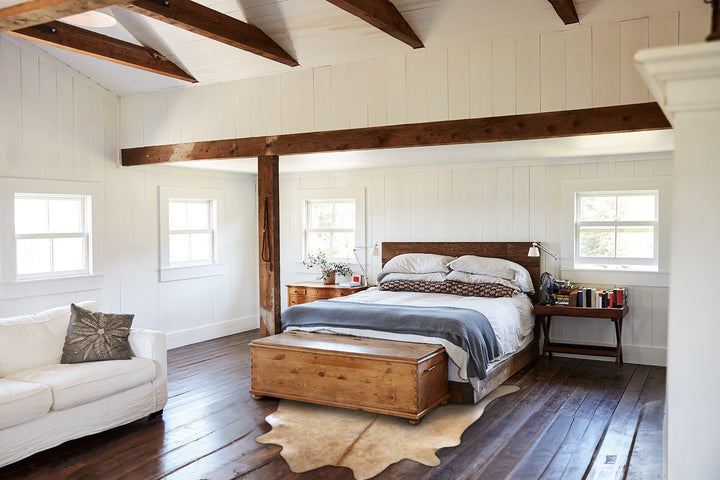 Beige X-Large Brazilian Cowhide Rug 7'10"H x 6'2"W #B20108 by Hudson Hides