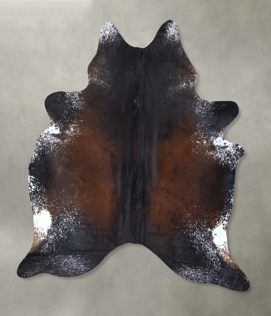 Salt and Pepper Brown XX-Large Brazilian Cowhide Rug 8'0"H x 6'5"W #B20112 by Hudson Hides