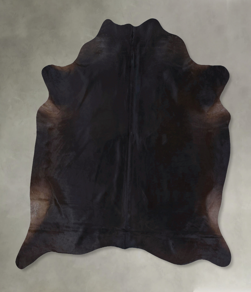 Solid Black XX-Large Brazilian Cowhide Rug 7'6"H x 6'10"W #B20113 by Hudson Hides