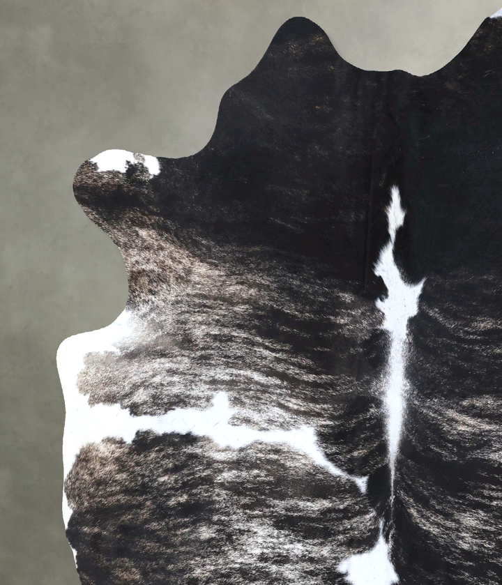 Grey Brindle X-Large Brazilian Cowhide Rug 7'5"H x 6'5"W #B20114 by Hudson Hides