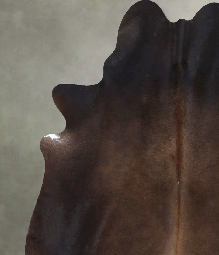 Chocolate X-Large Brazilian Cowhide Rug 7'5"H x 6'2"W #B20125 by Hudson Hides