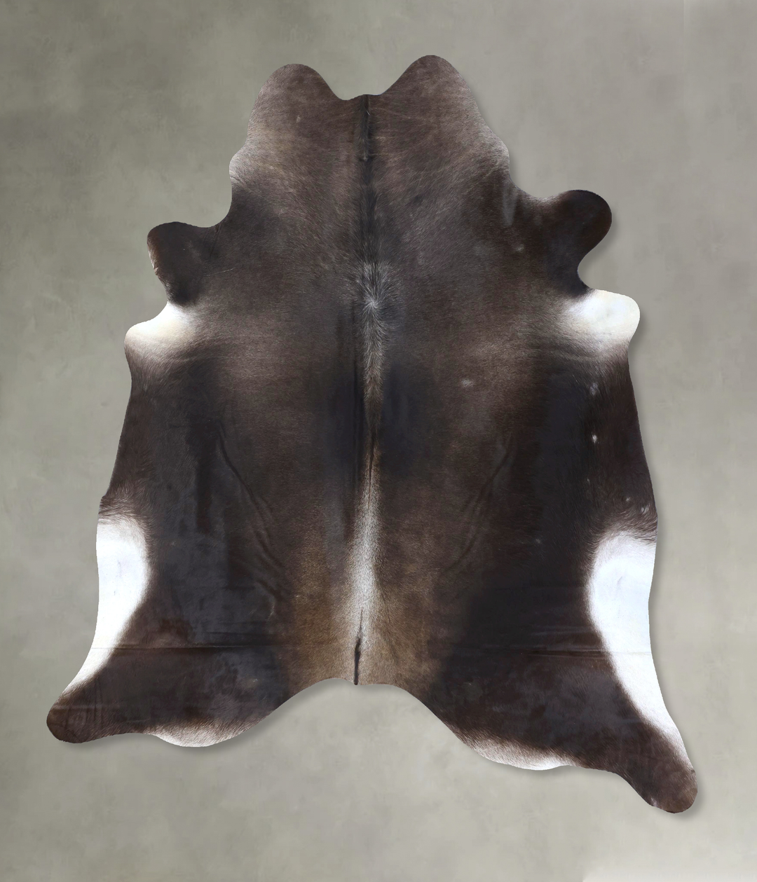 Dark Grey XX-Large Brazilian Cowhide Rug 7'10"H x 6'8"W #B20127 by Hud