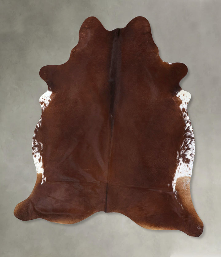 Solid Brown XX-Large Brazilian Cowhide Rug 8'4"H x 7'1"W #B20128 by Hudson Hides