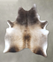 Grey with Beige XX-Large Brazilian Cowhide Rug 8'5