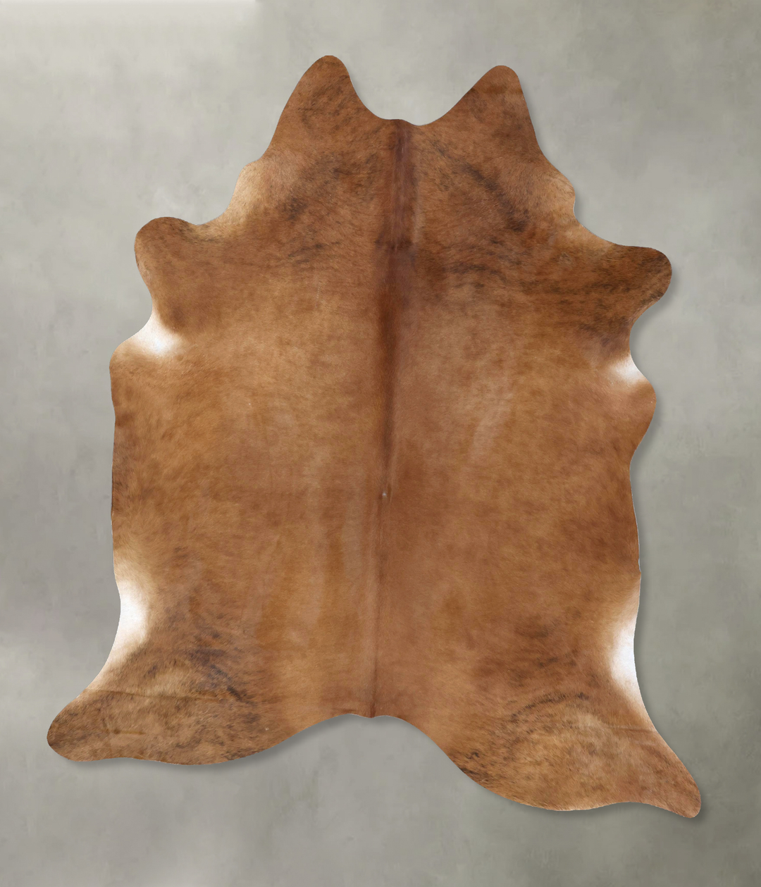Solid Brown XX-Large Brazilian Cowhide Rug 8'1"H x 6'8"W #B20134 by Hu