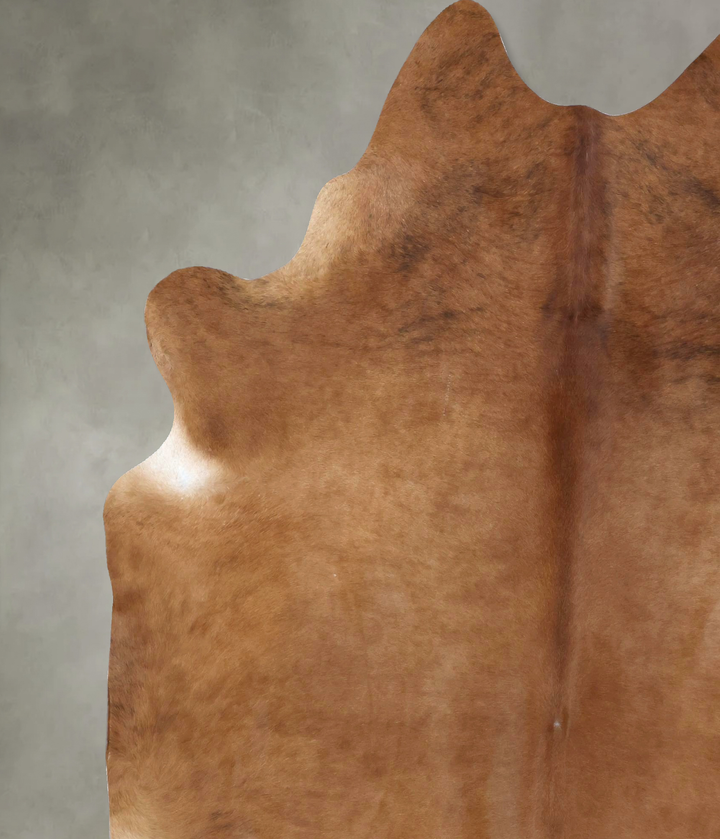 Solid Brown XX-Large Brazilian Cowhide Rug 8'1"H x 6'8"W #B20134 by Hudson Hides