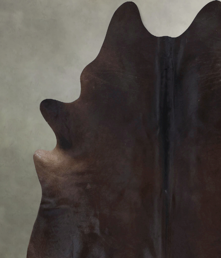 Solid Brown XX-Large Brazilian Cowhide Rug 8'0"H x 6'10"W #B20151 by Hudson Hides