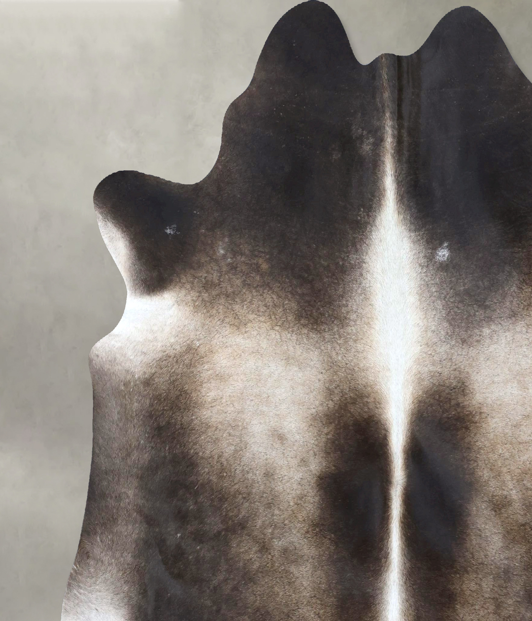 Dark Grey X-Large Brazilian Cowhide Rug 7'3"H x 6'10"W #B20154 by Huds
