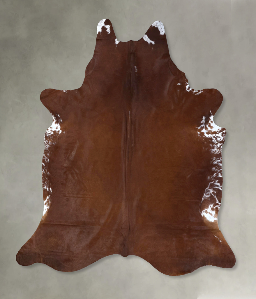Brown and White Regular XX-Large Brazilian Cowhide Rug 8'4"H x 7'0"W #B20159 by Hudson Hides