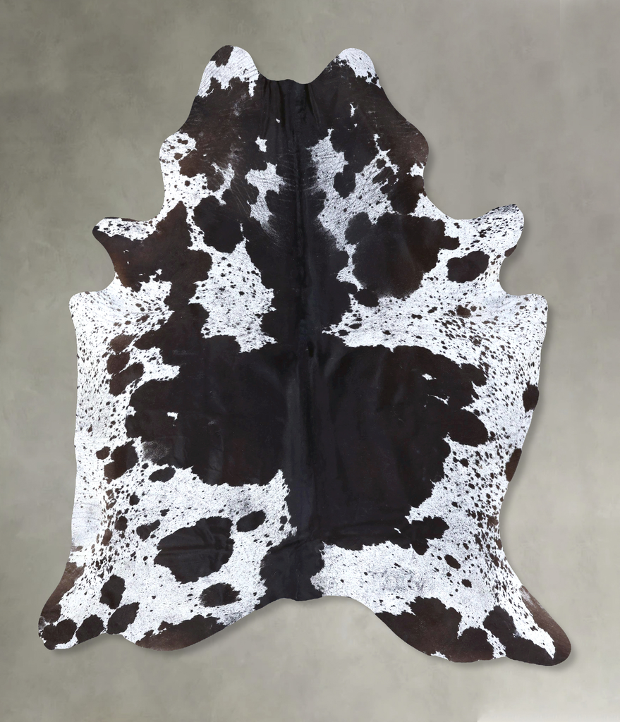 Salt and Pepper Brown XX-Large Brazilian Cowhide Rug 8'3"H x 6'7"W #B20170 by Hudson Hides