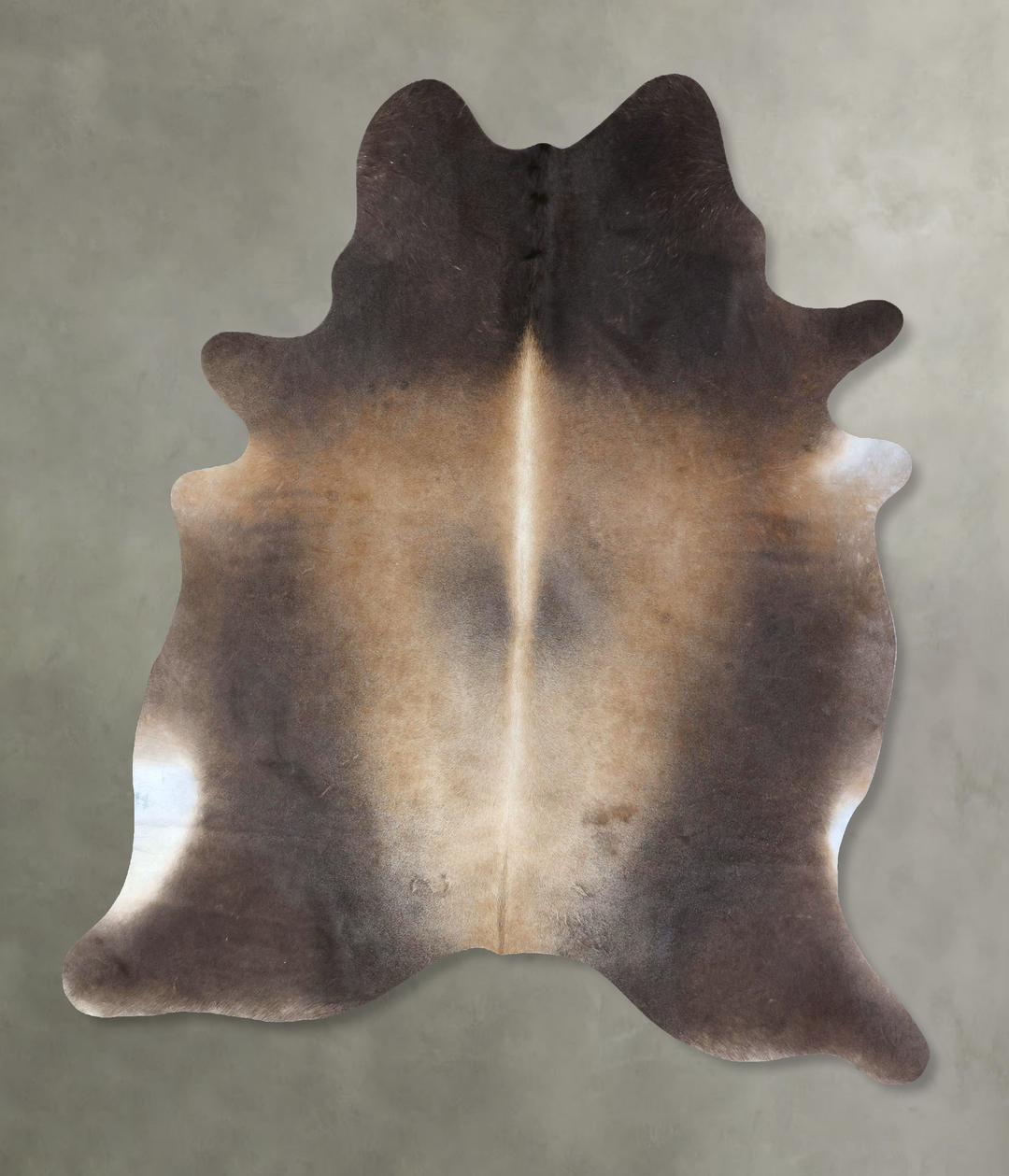 Grey with Beige XX-Large Brazilian Cowhide Rug 8'3"H x 6'9"W #B20171 b