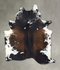 Chocolate and White X-Large Brazilian Cowhide Rug 7'10