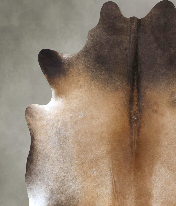 Grey with Beige XX-Large Brazilian Cowhide Rug 8'2"H x 7'3"W #B20188 by Hudson Hides