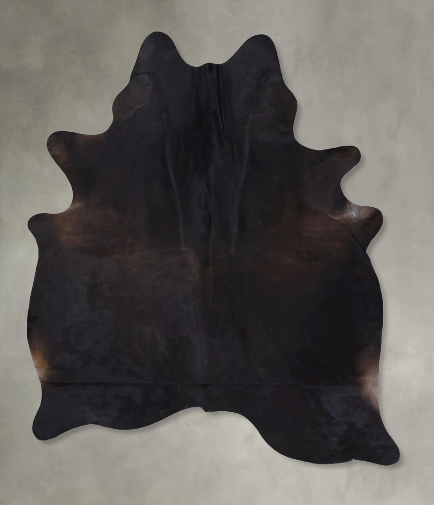 Solid Black X-Large Brazilian Cowhide Rug 7'10"H x 5'10"W #B20191 by Hudson Hides