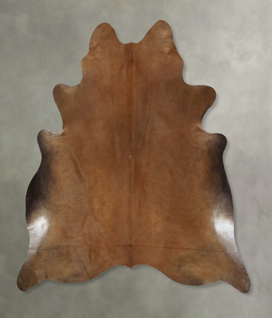 Solid Brown XX-Large Brazilian Cowhide Rug 7'9"H x 7'1"W #B20205 by Hu