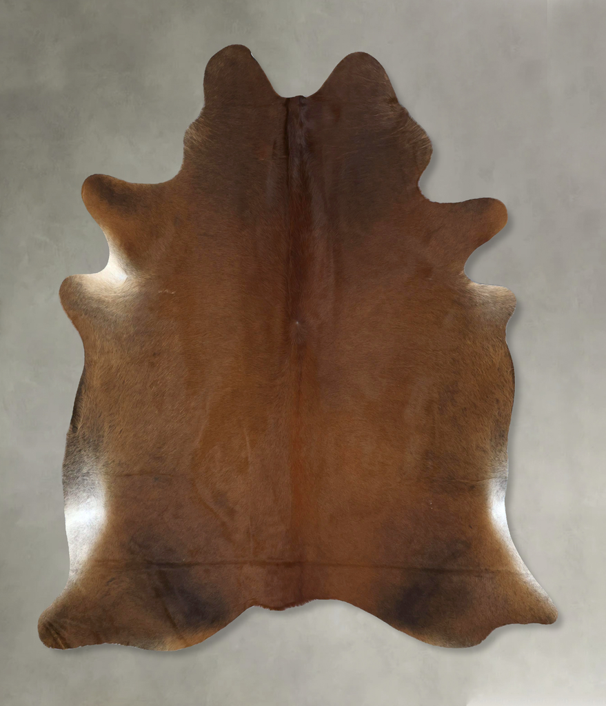 Solid Brown X-Large Brazilian Cowhide Rug 7'6"H x 6'0"W #B20210 by Hudson Hides