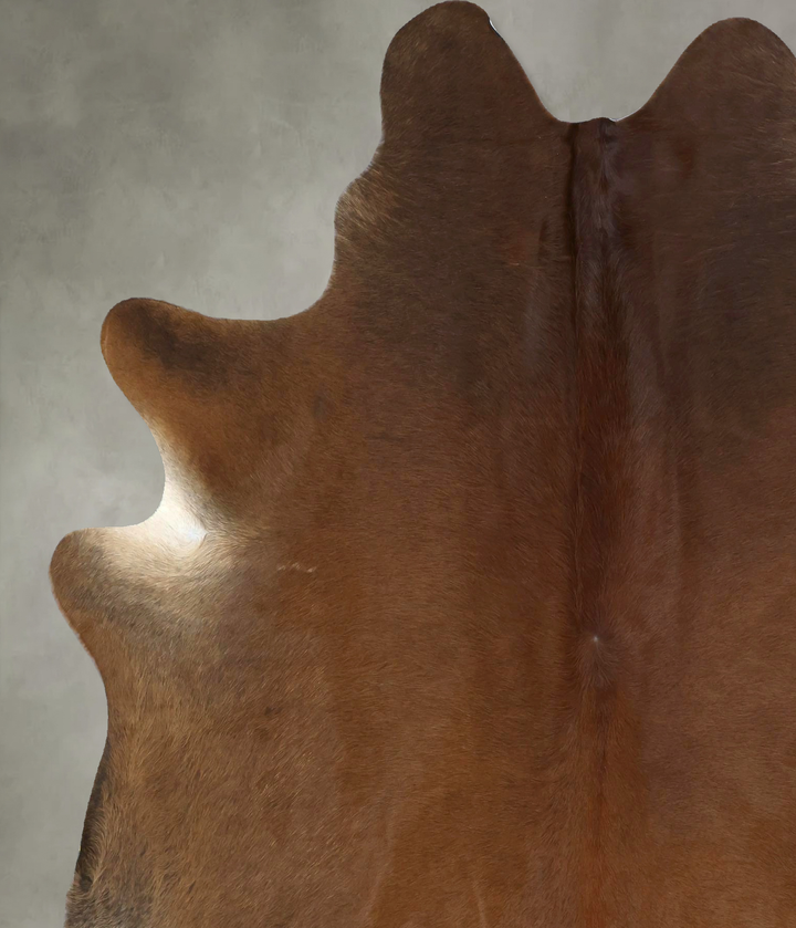 Solid Brown X-Large Brazilian Cowhide Rug 7'6"H x 6'0"W #B20210 by Hudson Hides