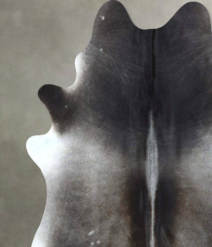 Dark Grey XX-Large Brazilian Cowhide Rug 8'0"H x 7'0"W #B20222 by Hudson Hides