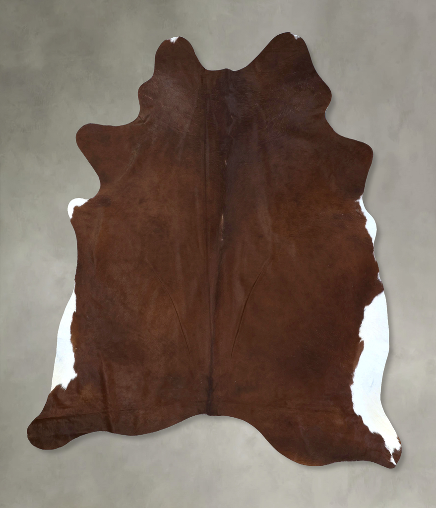 Solid Brown XX-Large Brazilian Cowhide Rug 8'8"H x 7'2"W #B20224 by Hudson Hides