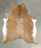 Beige and White X-Large Brazilian Cowhide Rug 7'7