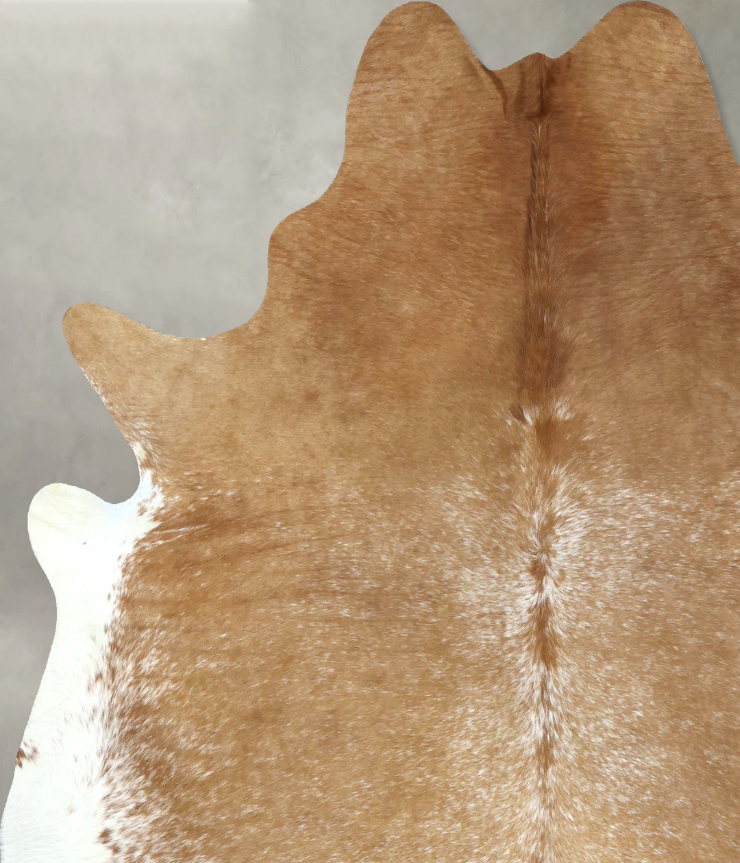 Beige and White X-Large Brazilian Cowhide Rug 7'7"H x 6'6"W #B20227 by