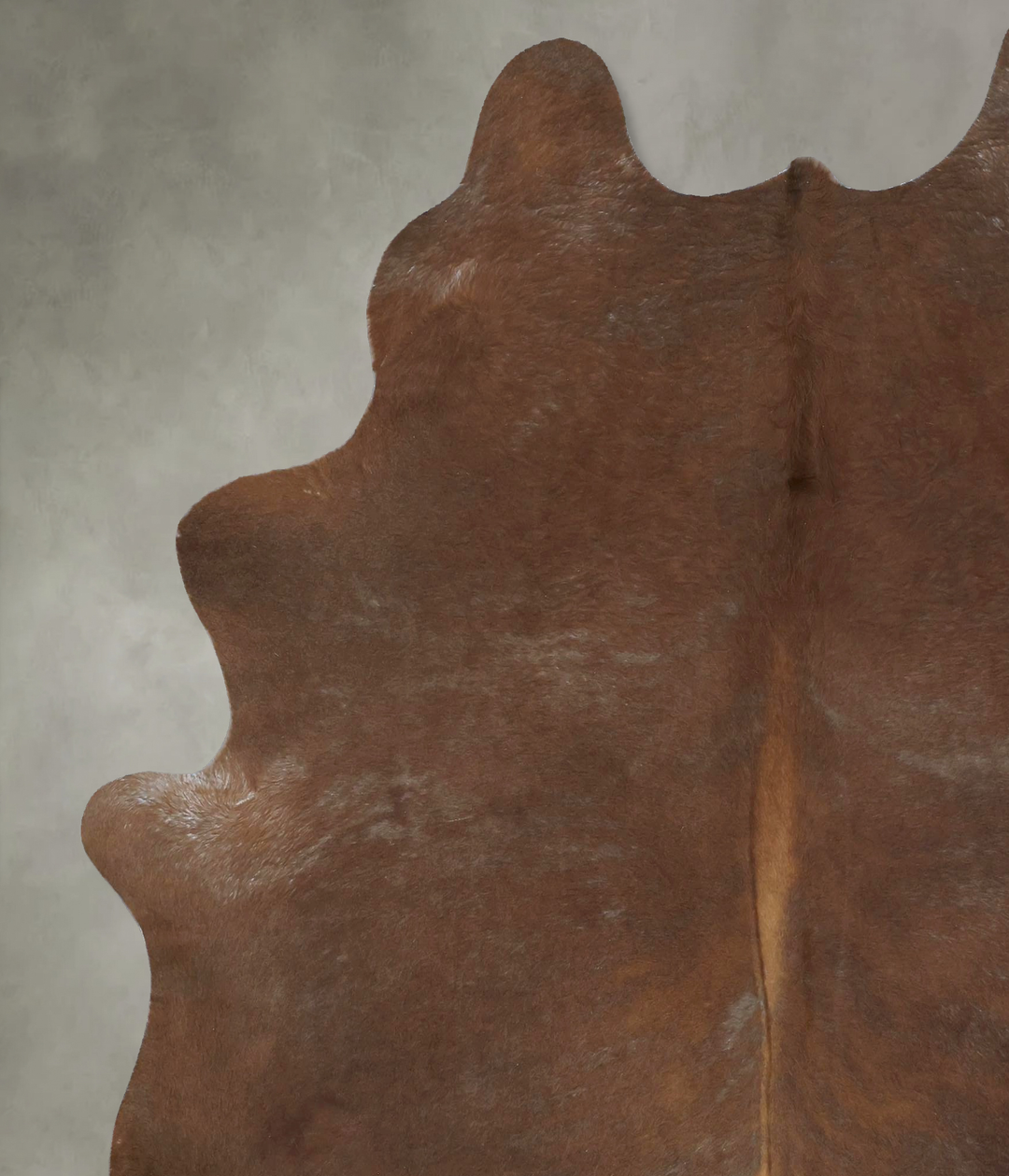 Solid Brown XX-Large Brazilian Cowhide Rug 7'6"H x 6'8"W #B20237 by Hu