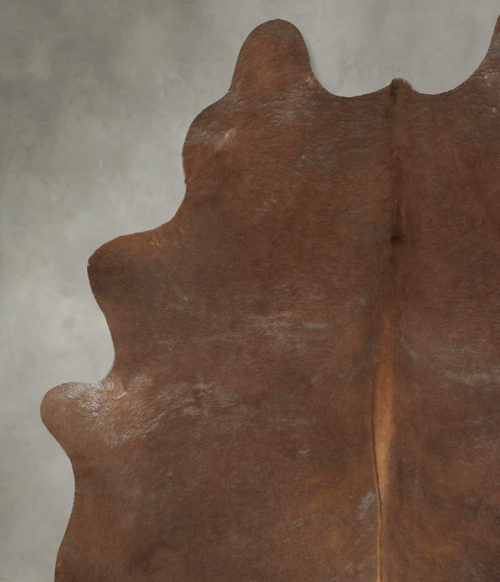 Solid Brown XX-Large Brazilian Cowhide Rug 7'6"H x 6'8"W #B20237 by Hudson Hides