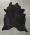 Solid Black XX-Large Brazilian Cowhide Rug 8'4