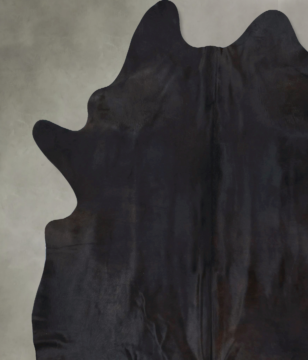 Solid Black XX-Large Brazilian Cowhide Rug 8'4"H x 6'10"W #B20238 by H