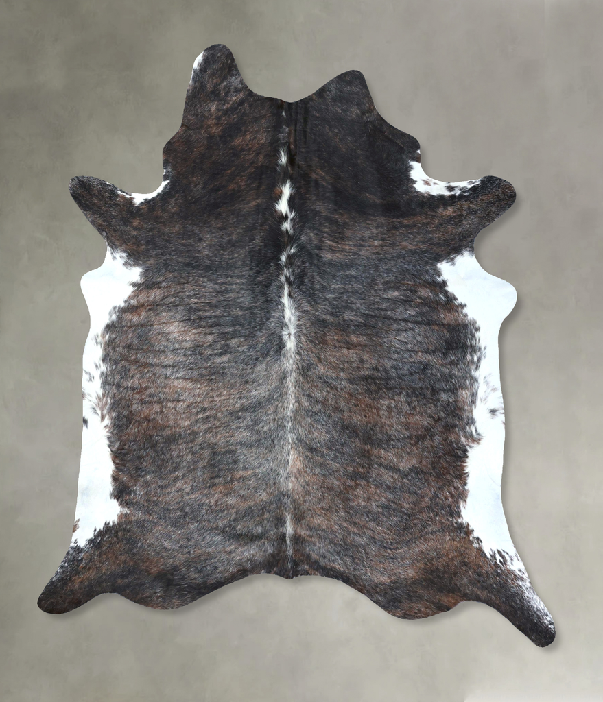 Dark Brindle X-Large Brazilian Cowhide Rug 8'0"H x 6'1"W #B20241 by Hudson Hides